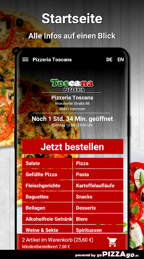 Pizzeria Toscana Hannover Screen 2