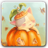 Pumpkin Kitten Wallpaper Free icon