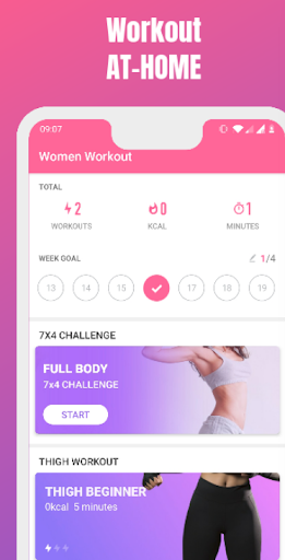 Android application Woman Fitness screenshort