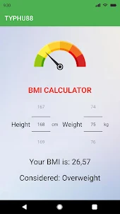 Typhu88 BMI Calculator