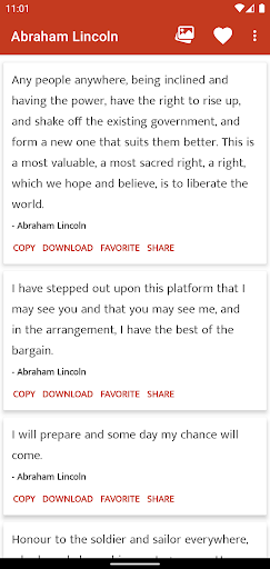 Android application Abraham Lincoln Sayings screenshort