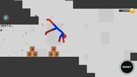 stickman steigt ragdoll ab