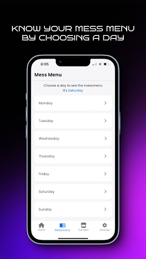 NIT AP: Mess App Screen 3