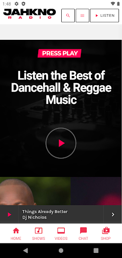 Android application Jahkno Radio screenshort