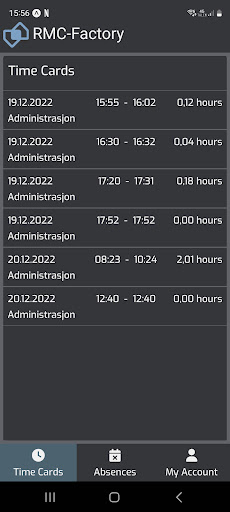 Android application RMC-Factory screenshort