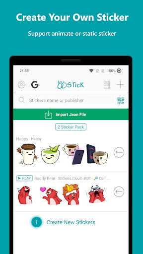 Android application WSTicK - Sticker Maker screenshort
