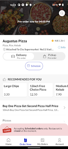 Augustus Pizza Screenshot