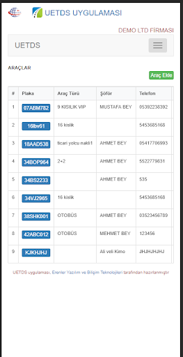 UETDS Screen 3