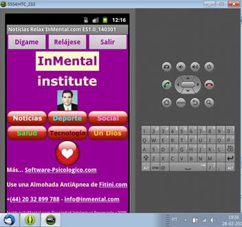 Android application Software Psicología InMental screenshort