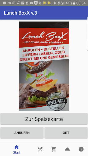Android application Lunch BoxX screenshort