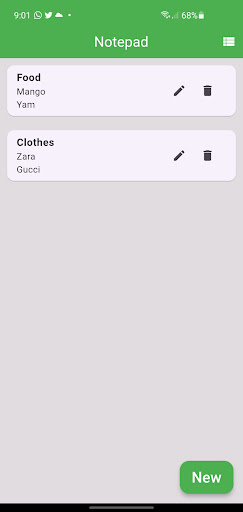 Android application Xites Notepad Anytime Anywhere screenshort