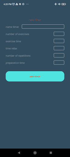 Tabata Timer Screen 3