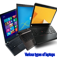 Various types of laptops