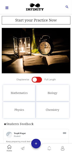 Infinity: Exam Prep Platform Screen 2