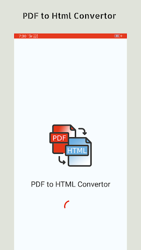 Android application PDF to HTML screenshort