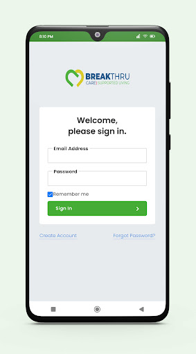 Android application Breakthru Care screenshort