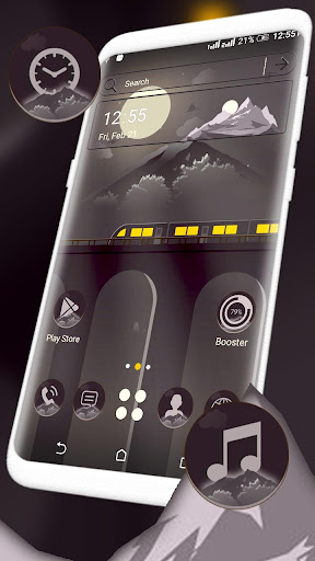 Android application Anime Train Night Theme screenshort