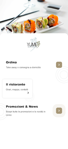 Android application Yume Japanese Restaurant screenshort