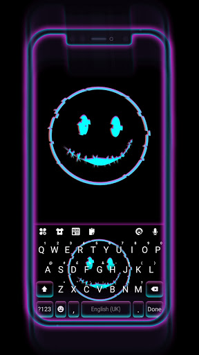 Android application Neon Glitch Emoji Keyboard Bac screenshort