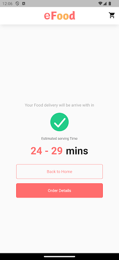 eFood - Table/Waiter App Screen 2