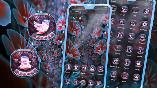 Android application Fractal Flower Launcher Theme screenshort