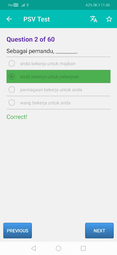 PSV Test - Taxi/E-Hailing/Grab Screen 3