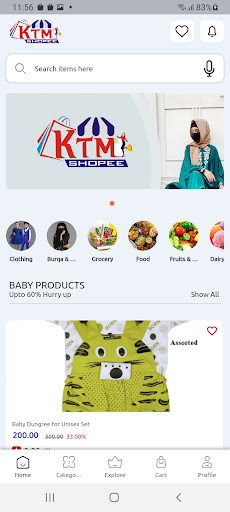 Android application KTM Shopee Customer screenshort