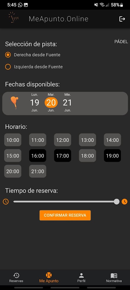 MeApunto.Online Screen 2