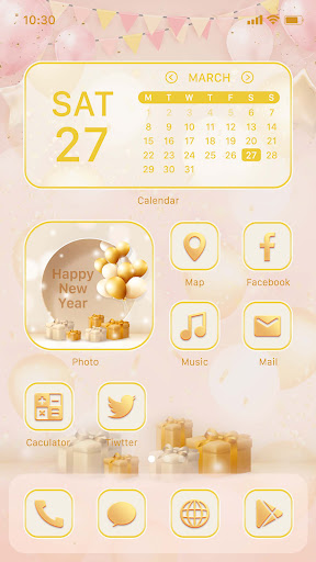 Android application Wow Champagne Kisses Theme screenshort