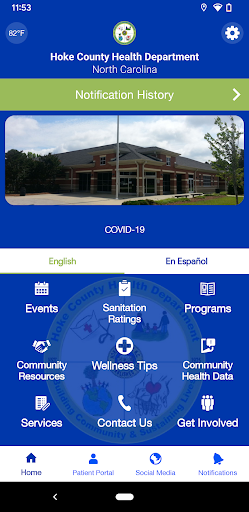 Android application Hoke County Health NC screenshort