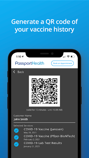 Passport Health Screenshot