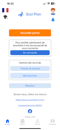 Android application Scor'Pion screenshort