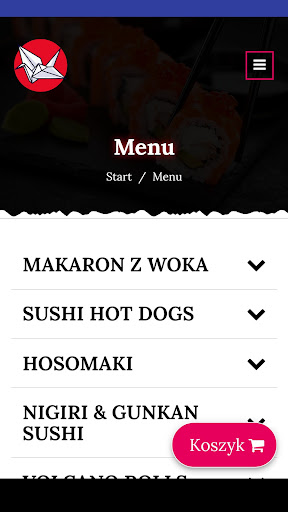 Android application Origami Sushi & Grill screenshort