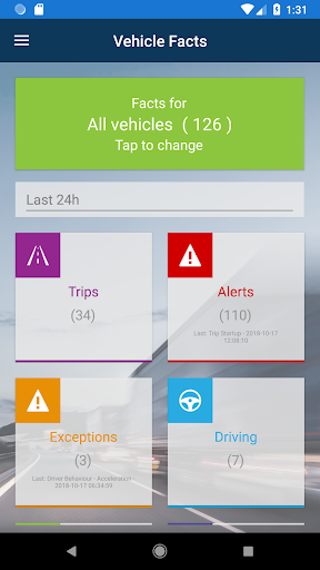 Android application MZone Fleet screenshort