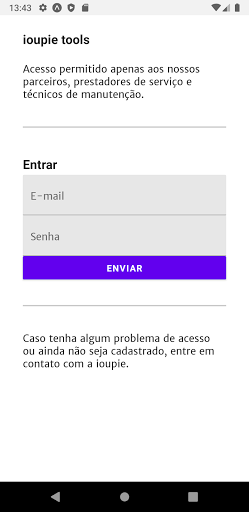 Android application ioupie parceiros screenshort