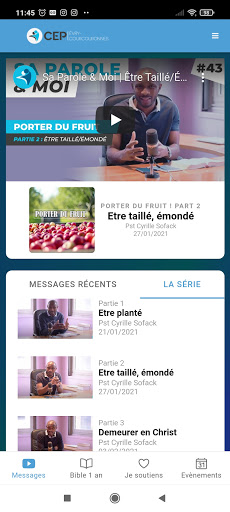 Android application CEP Evry screenshort