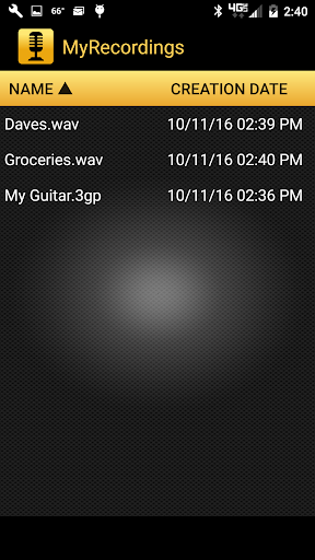MyRecordings™ Screen 3