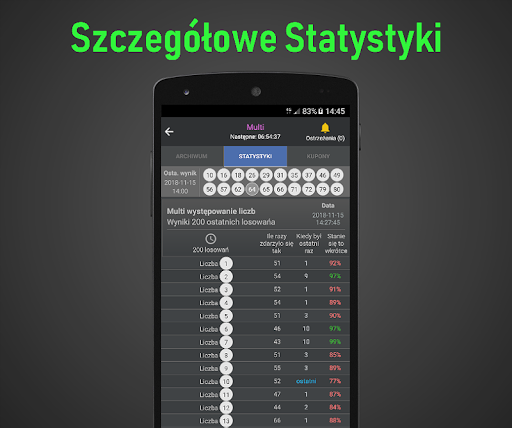 Screenshot of Obserwator Lotto Statystyki