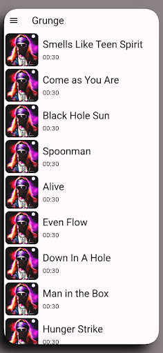 Grunge Ringtones App Screen 3