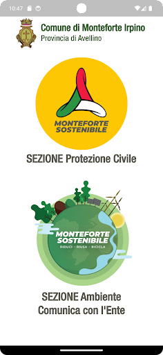 Android application Monteforte sostenibile screenshort