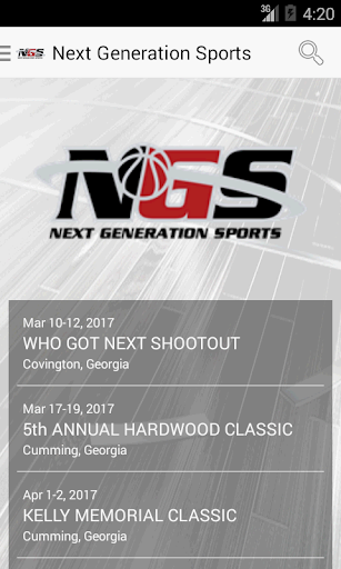 Android application Next Generation Sports screenshort
