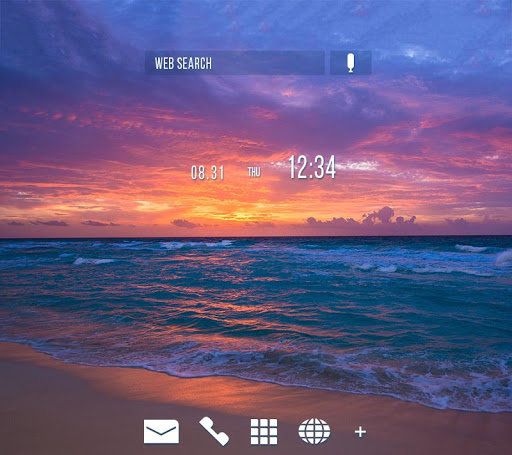 Android application Sunset Sea Theme screenshort