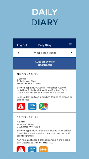 TRACCS Mobile App Screen 2