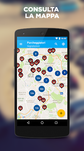 Android application Parcheggiatori screenshort