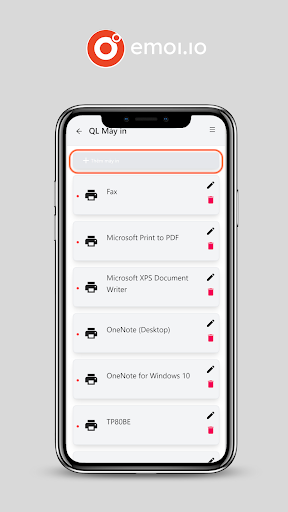 Android application Emoi admin screenshort