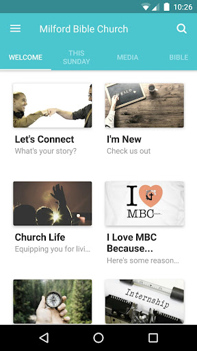 Android application Milford Bible Church screenshort
