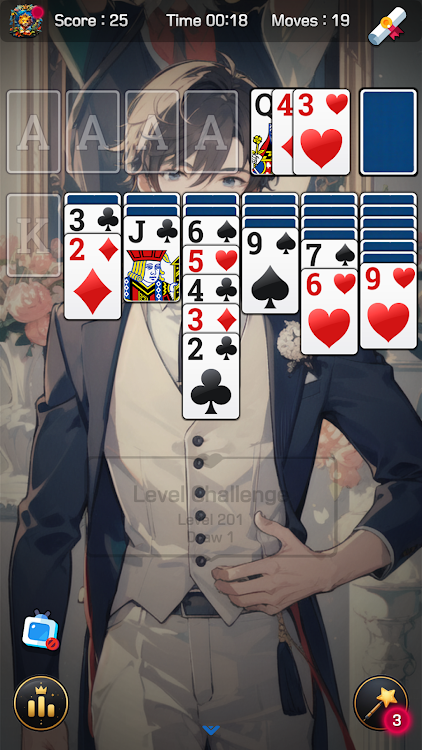 #1. Solitaire Klondike : Boy (Android) By: 러브(LOVE)