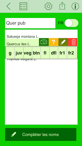 Mes relevés Screen 3