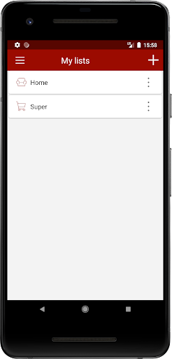 Your shopping lists Listera Screen 3