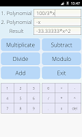 screenshot of Polynomial Calculator